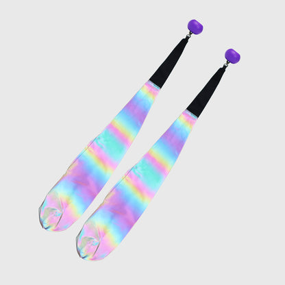 Pair of Full Rainbow Reflective Poi